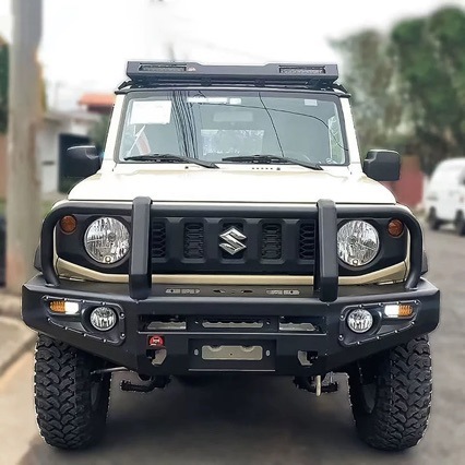 Suitable for Jimny 18-26 Models, Suzuki Jimny Large Bull Bar Front Bumper, Off-Road Modified Anti-Collision Front Bumper, Australian Style