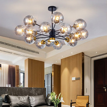北欧客厅吊灯现代简约led卧室餐厅灯创意个性玻璃吊灯2022年新款