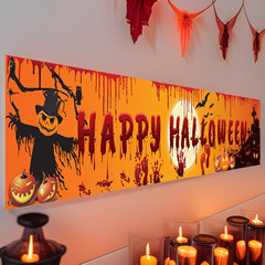 クロスボーダーハロウィンパーティーバナー中庭装飾用品ハッピーハロウィンバナー背景レイアウトフラグ製品