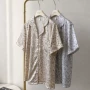 夏款跨境印花休闲丝睡衣