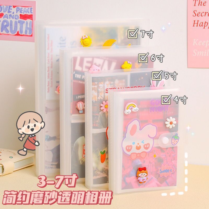 バブルマート ブラインドボックス カード収納ブック 4グリッド 大容量 3inch ポラロイドコレクション 小型カード 名刺コレクションブック|undefined