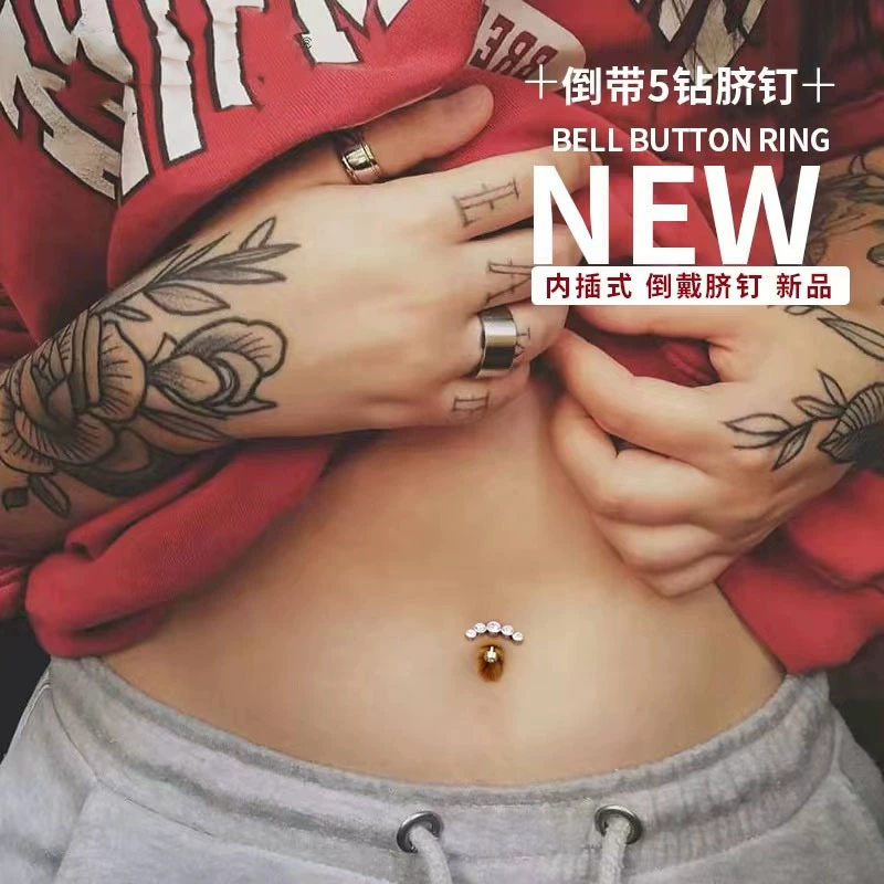 Physiological belly button piercing stainless steel, European style, wholesale