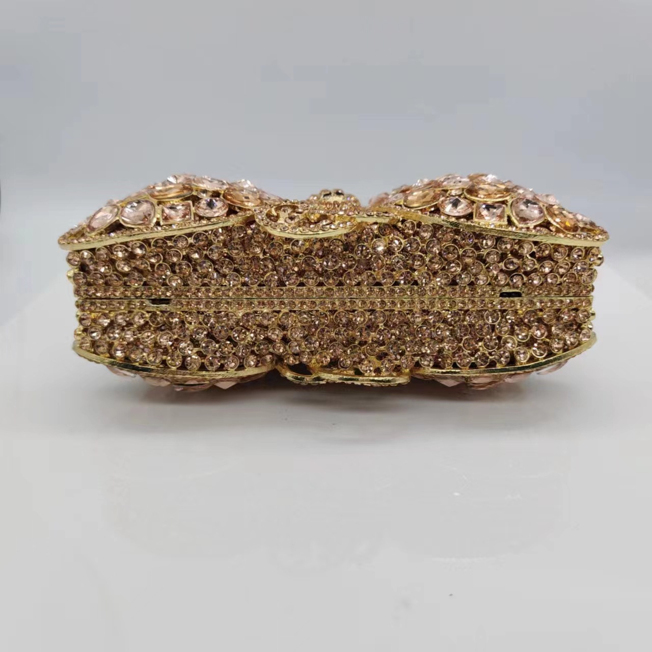 Túi clutch dạ tiệc đính kim cương bướm phong cách mới — Màu xanh lá, Màu đen, Màu bạc, Bạc AB chi tiết 9
