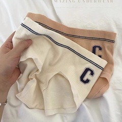 運動系美少女～簡約無縫內褲女大彈力包臀舒適純色舒適柔軟三角褲