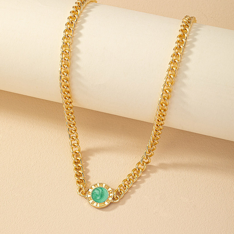 Lina collar retro de turquesa para mujer estilo coreano_voghion.com