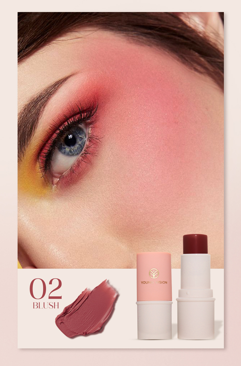 YOUNG VISION Multi-functional Makeup Stick Six-color Highlighter Contouring Cream Blush Matte Blush Stick Set undefined