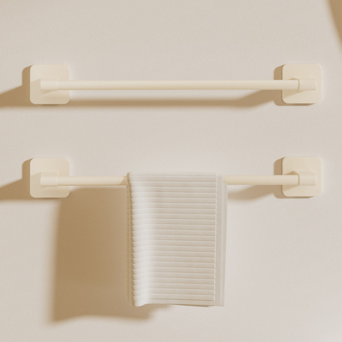 Adhesive Towel Rack Bathroom Non-Drilling Wall Mounted Bath Towel Holder Bathroom Storage Rack Integrated Toilet Towel Bar