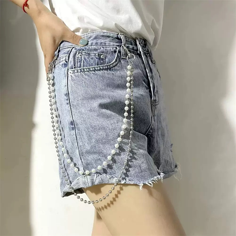 Pearl Belt For Women Cool Ins Pants Hanging Personality Jeans Skirt Accessories Stylish Men Hot Girl Waist Chain_voghion.com