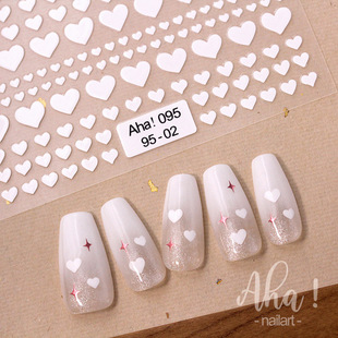 Love Nail Art Stickers 2025 New Internet Celebrity Hot Style Beware of Metal Red Nail Stickers Nail Art Accessories Wholesale