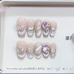 Nai Zi 手作りウェアラブル夏の新しい重力ジルコンフレンチライトキャットアイ気質ネイルアートパッチ