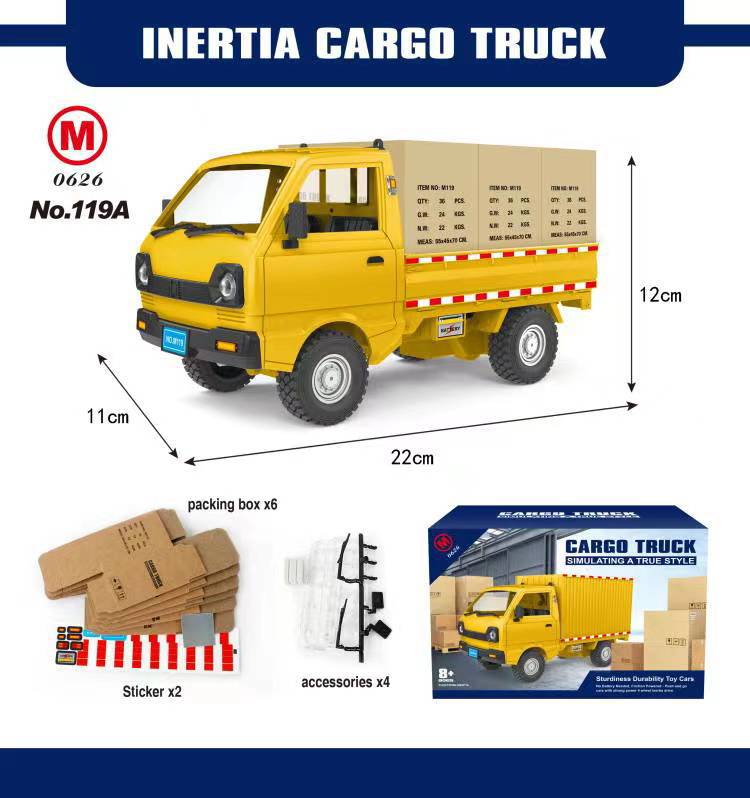 Nueva simulación Wuling Hongguang modelo de camión deriva carga tarjeta inercia niños coche juguete