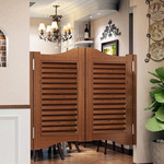 家用实木门半截中式吧台厨房隔断门复古做旧酒吧门腰门室内栅栏门