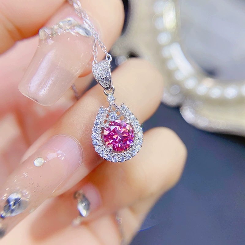 Кольцо с бриллиантом Fan Mosang (Гифленд) 925 серебро Mustener Mosan Diamond Moman с сертификатом GRA, обратный код 1 карат