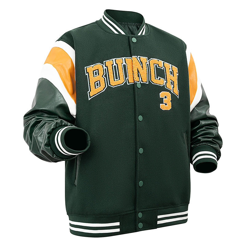 Nuevos uniformes de béisbol de otoño y invierno bordados pareja estilo universitario empalme chaqueta casual chaqueta superior