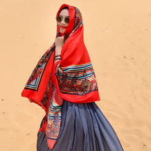 沙滩巾女夏季遮阳防晒披肩户外女性波西米亚民族风披肩批发代发
