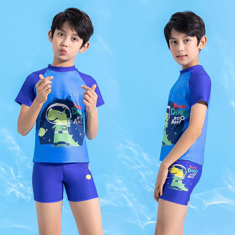 Traje de baño para niños 2023 nuevos niños intermedios Corea del Sur lindos niños de dibujos animados divididos traje de baño de secado rápido
