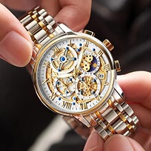 T 42565 Men's Skeleton Quartz Watch ��ʿ�ο�ʯӢ�ֱ��羳