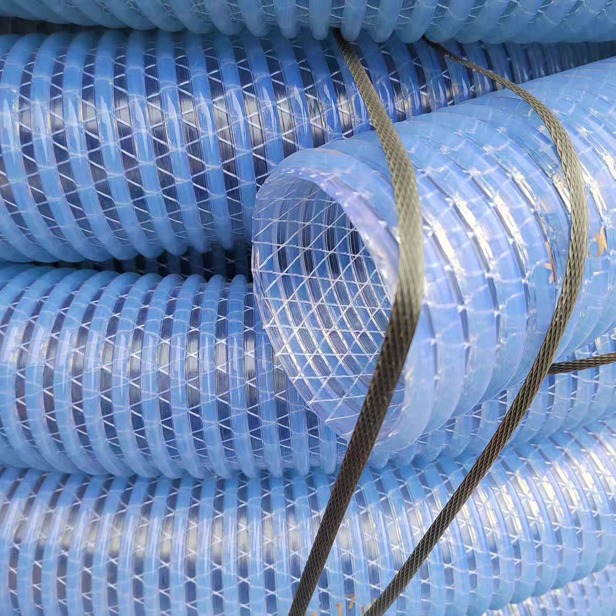 Thickened PVC plastic reinforced cow tendon pipe engineering environmental sanitation suction pipe w