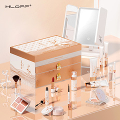 聖誕節一鹿臻情十六件套彩妝套裝帶化妝鏡七夕生日驚喜禮物盒