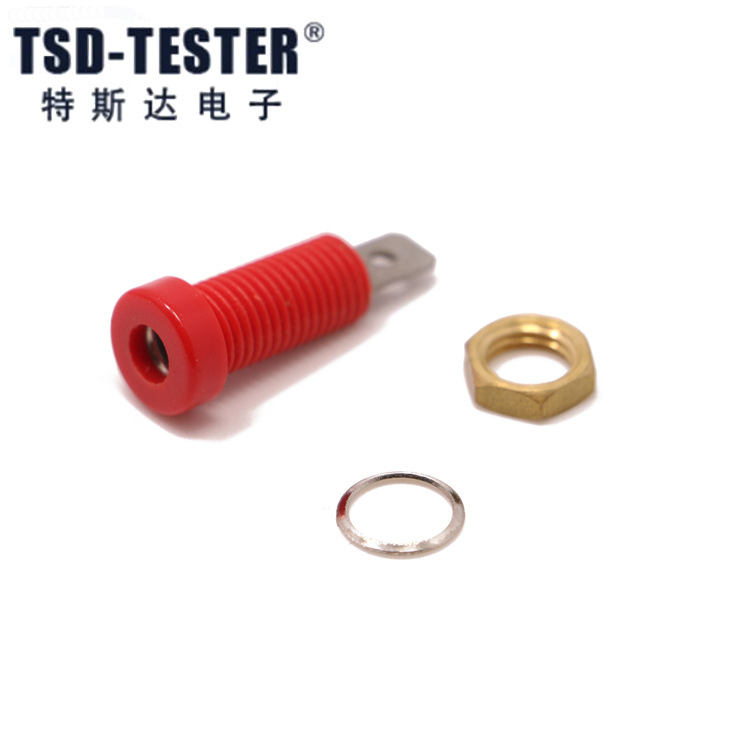 S4244 4mm panel socket banana socket galvanized ABS shell welding or 6mm blade connection 24A binding post