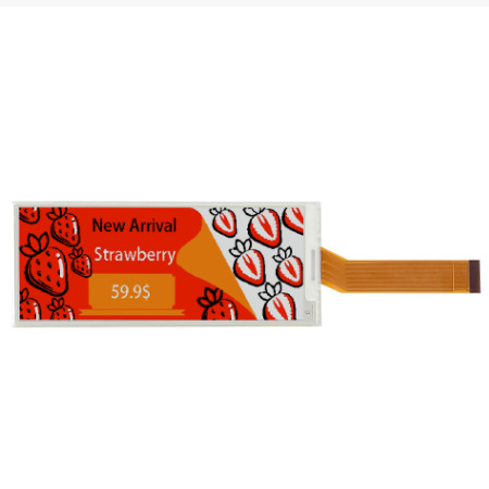 4.37寸墨水屏彩色四色电子纸epaper低功耗SPI接口24P广告标牌批量