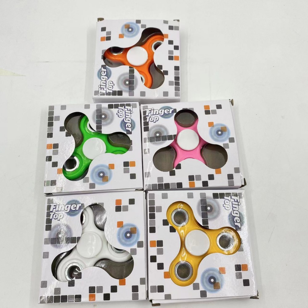 Fábrica al por mayor juguete para niños en caja dedo Gyro dedo Juguete plástico descompresión creativa 2 yuanes grandes almacenes
