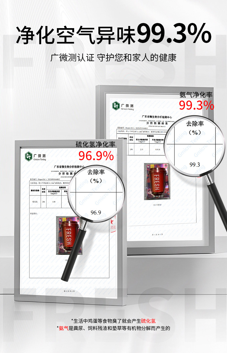 Car aroma odor removal new car aldehyde deodorant car aroma lactic acid bacteria sterilization net taste Cup
