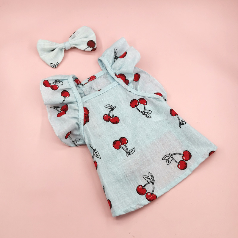 Sweet Cotton Flower Strawberry Pet Clothing display picture 6