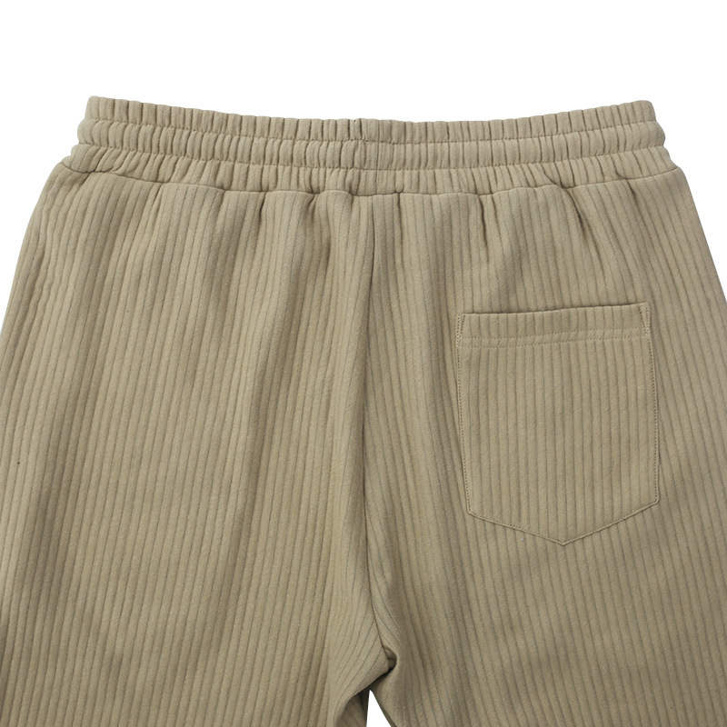 Herren Sweatpants Gestreift Lässige Gerade Hose Mit Hohem Bund_voghion.com