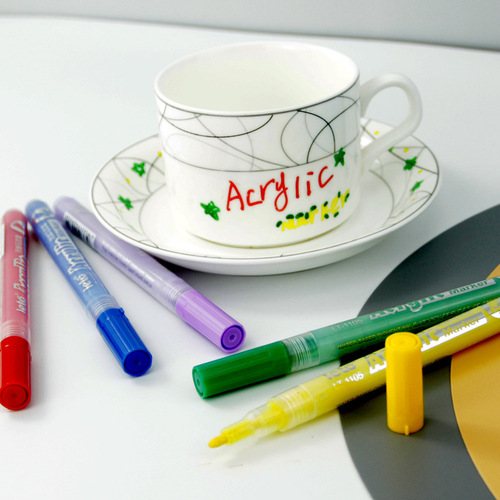 Lecturn Acrylic Markers DIY Design Brushes 12 Colors 18 Colors Water-based Markers Student Art Painting Wholesale