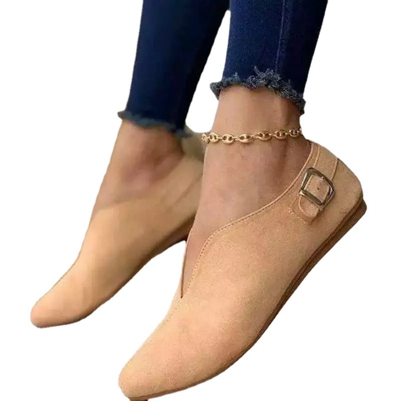 Neue V-förmige lässige Single für Mode, große Damen-Flachschuhe der Größe 43, minimalistisch sitzende Schuhe_voghion.com