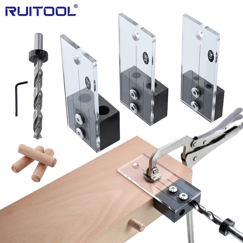 木工开孔定位器 木工专 用套孔夹具 小型垂直打孔钻孔定位工具