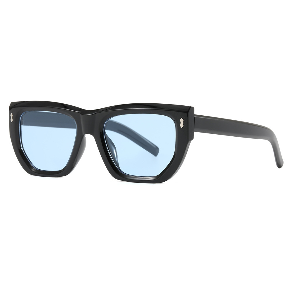 Nuevas gafas de sol de moda poligonal con clavos de arroz decorativas simples europeas y americanas para hombres y mujeres gafas de sol al aire libre Sunglass