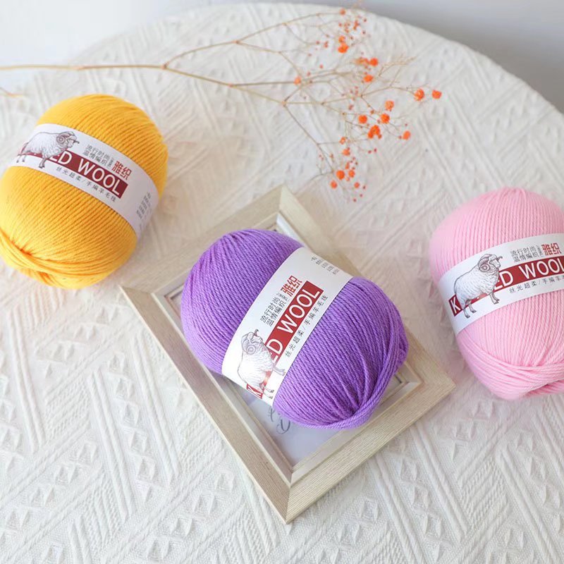 手编中粗羊毛线团 手工毛衣外套女羊绒围巾DIY宝宝线批发柔软舒适