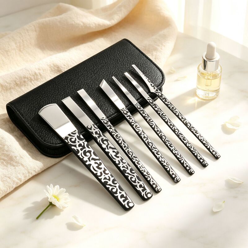 Stainless Steel Window-Pattern Pedicure Knife Set, Dead Skin Remover, Foot File, Thickened Toenail Clipper, Yangzhou Three-Piece Knife Set