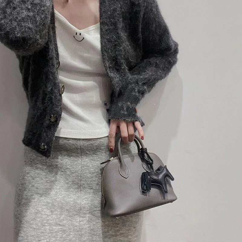 Bolide Mini Bowling Bag, Premium Cowhide Leather Shoulder Handbag_voghion.com