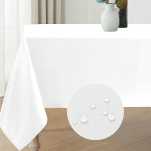 亚马逊爆款简约纯色素色涤纶桌布防水防烫桌布家居时尚装饰台布