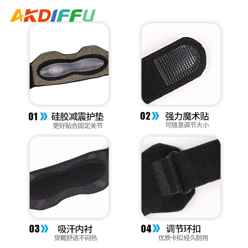 Nuevos productos transfronterizos rodilleras de rótula, ciclismo al aire libre, amortiguación transpirable, equipo de protección de baloncesto, protección deportiva presurizada, cinturón de rótula en stock