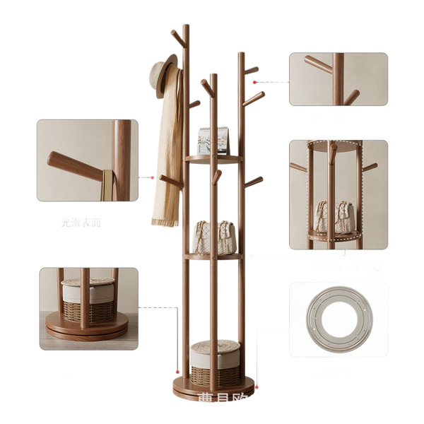 Hanger from natural wood