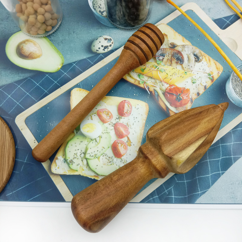 アカシアジューサー レモンジューサー キッチンツール 無垢材レモンコーン キッチンベーキング用品 無垢材絞り器|undefined