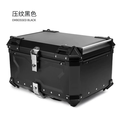 Motorcycle trunk Capacity Trunk Electric Scooter - motorcycle-embossed-tail-box-black-100l