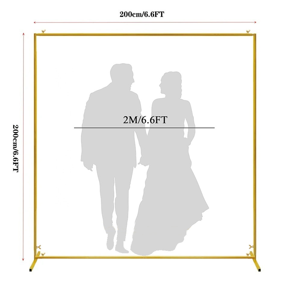 arco cuadrado de metal soporte de boda marco de hierro forjado marco de hierro especial de fondo decoración de bodas estante de flores props