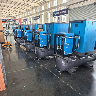 7.5kW 10HP Permanent Magnet Variable Frequency Four-in-One Integrated Screw Air Compressor Air-cooled 8bar 10bar (Hava kompressorları)