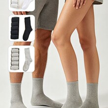 5-pack mid-calf socks for man or woman