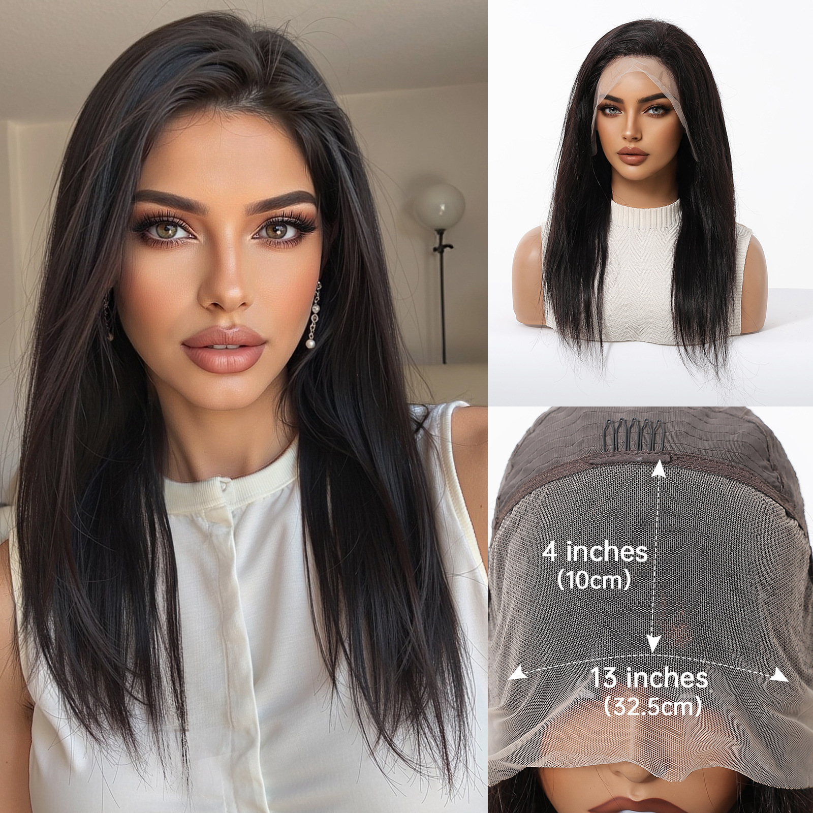 Europa y los Estados Unidos cabello real pelucca de cabello femenina cubierta de cabeza larga onda negra cabello rizado largo natural cabello real fábrica de stock