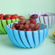 水果盘水果碗干果盘沙拉盘沙拉碗家用轻奢透明甜品塑料碗水果盆