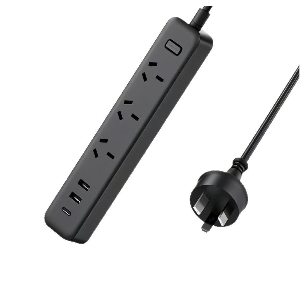 澳标插头电源延长线插排3个AC插座3个USB接口1个PD20W Type-C