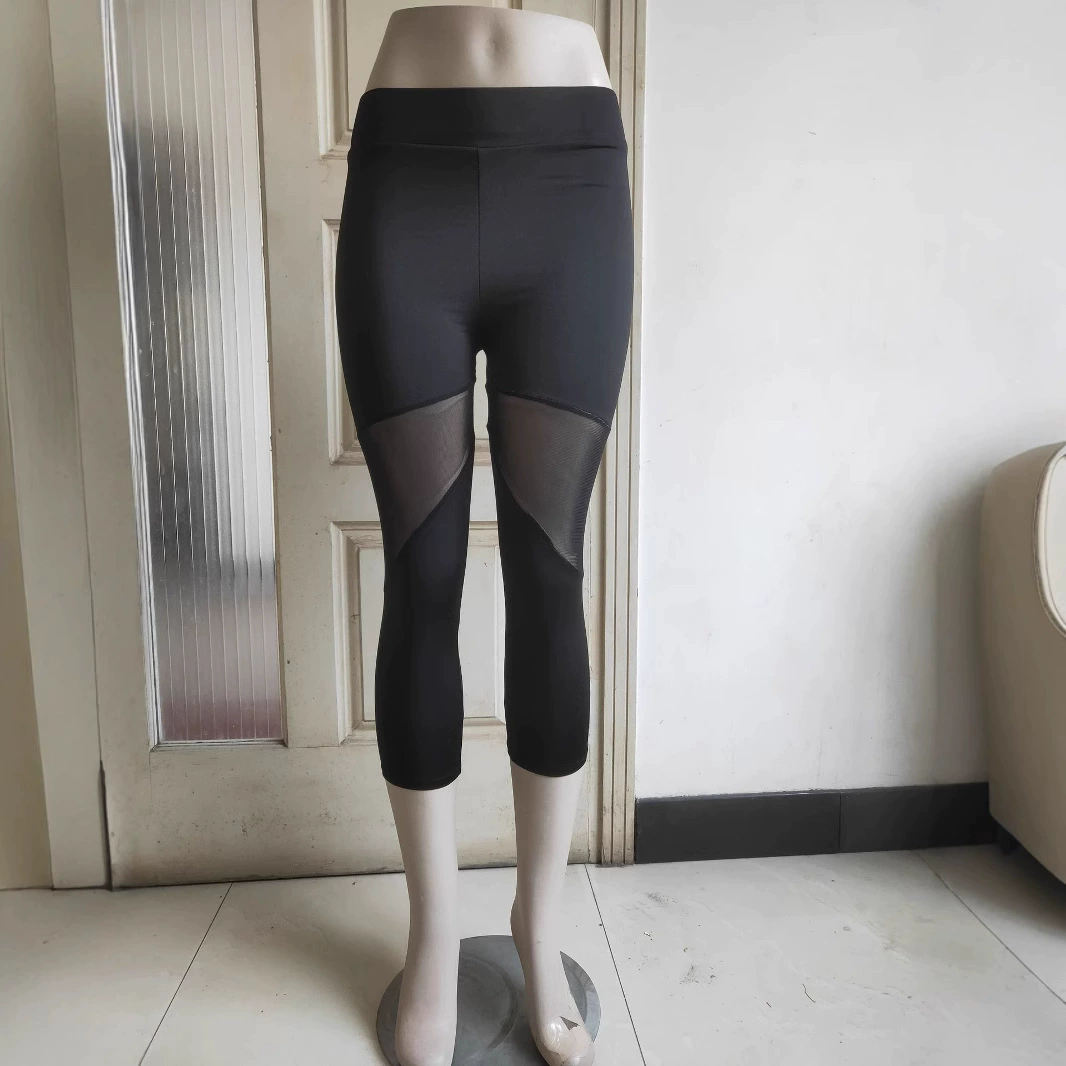 Летние брюки, эластичная йога-одежда, леггинсы, для бега