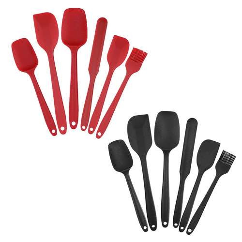 Silicone spatula baking 6-piece set food grade silicone spatula oil brush high temperature resistant silicone brush scraper household cake