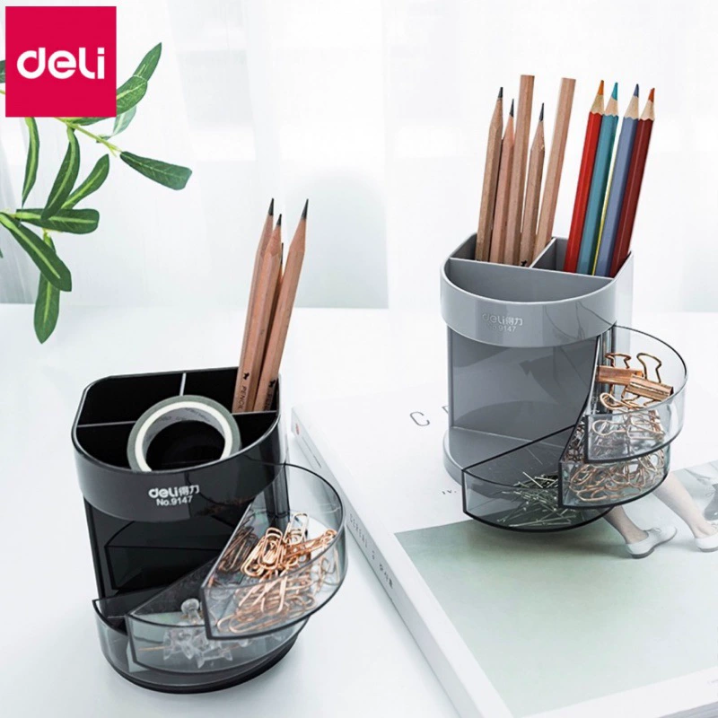 得力 Universal plastic pens holder, fashionable storage system